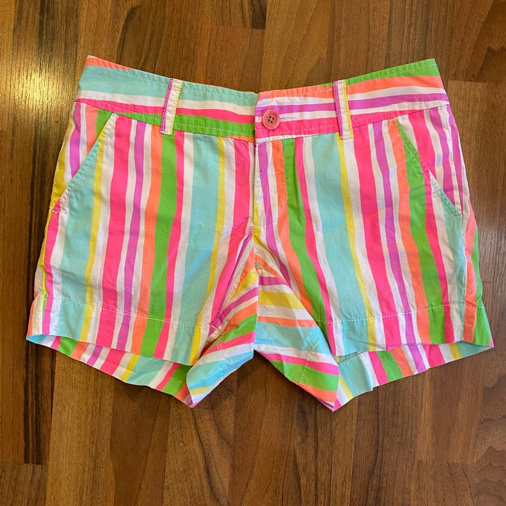 Lilly Pulitzer women’s shorts size 10 striped bright Callahan style